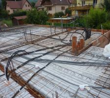 Gaines posées avant coulage dalle