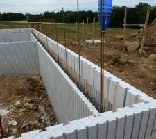 Montage planelle avec clavette en bois puis decoupage à niveau