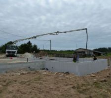 Coullage béton blocs de coffrage isolant soubassement