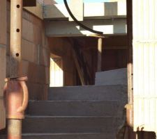 Un bout de l'escalier