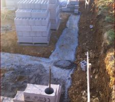 Les 4 coins du garage ont été commencés