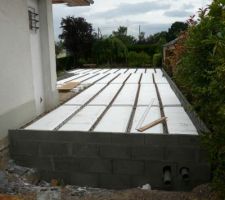 Pose des hourdis et des poutrelles : entrée