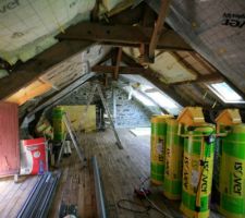 2*120mm de laine de verre