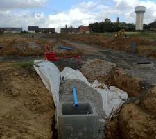 Puit de perte pour eaux pluviales.