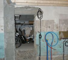 Ouverture de la porte vers le garage