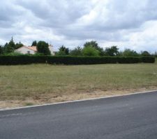 Vue de face du terrain (côté nord-est)