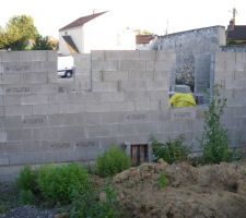 Vue sur les fenêtres du cellier et de la cuisine