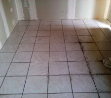 Carrelage de la buanderie