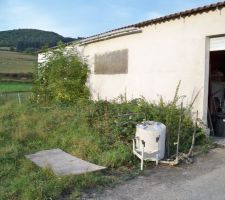 L'entrée du futur garage