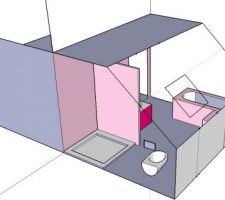 Vue 3D n°1 salle de bains