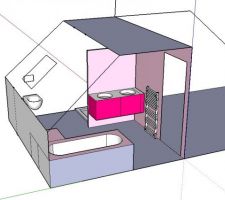 Vue 3D n°2 salle de bains