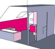 Vue 3D n°3 salle de bains