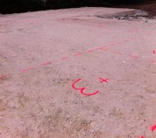Voilà le marquage au sol pour délimiter les différentes pièces