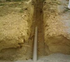 D&eacute;but viabilisation (raccordement &agrave; l'&eacute;gout)