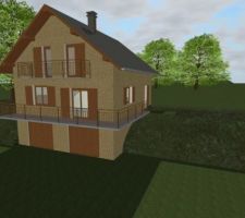 En attendant l'instruction de notre PC, voici un avant-goût virtuel de notre batisse en 3D...