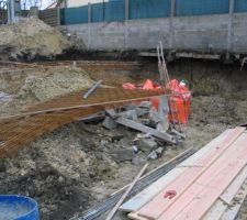 Pr&eacute;paration  des fondation pour les semelles