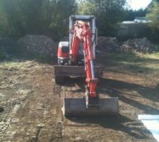 Préparation du terrain pour l'accès