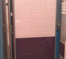 La fa&iuml;ence que nous avons choisi pour la SdB du RdC