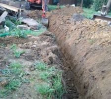 Tranchée extérieure pour l?électricité