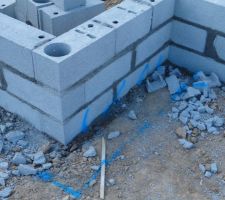 L'emplacement de la longrine