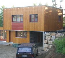 Vue d'essemble de la realisation et du resultat apres finition exterieure '' fabrication ESPRIT BOIS 21 ''et mon concept