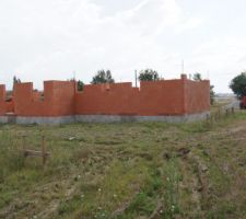 Elevation des murs. Vue de derrière (nord)