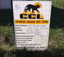Et voila le panneau de chantier !