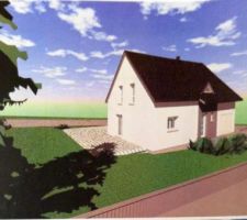 Avant-projet : Façade sud - vue terrasse de la maison