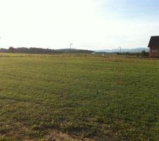 Implantation de la maison : terrain l&eacute;g&egrave;rement en pente