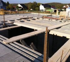 La trémis pour le futur escalier en béton
