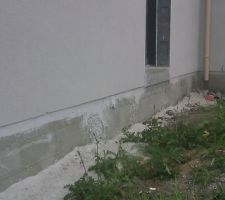 Probléme de découpe du crépis sur contour de la maison