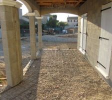 Preparation de la terrasse, avant coulage