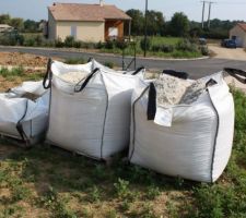 Mélange sable graviers prêt à l'emploi pour faire du béton