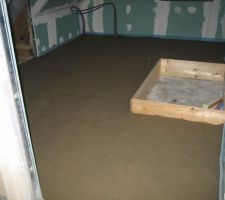 Chape salle de bain étage