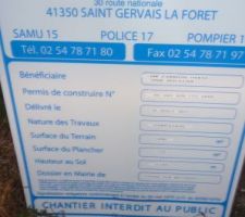 Panneau pos&eacute; aujourd'hui