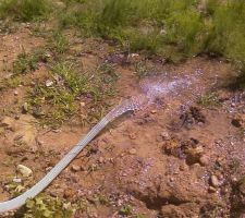 L'eau de la source que j'évacue, quelle clarté ...