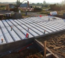 Pr&eacute;paration avant le coulade de la dalle