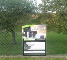 Panneau annonçant la future construction