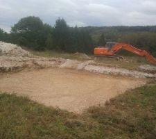 Terrassement réalisé le mardi 4 octobre
