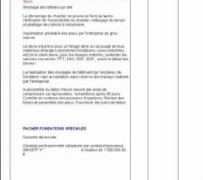 Devis fondations