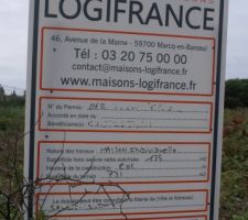 Enfin 

Le beau panneau logifrance planter sur le terrain