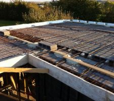 Préparation de la dalle de l'étage