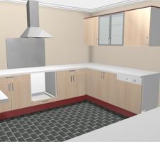 Plan fait depuis le site ikea "cuisine 3D"