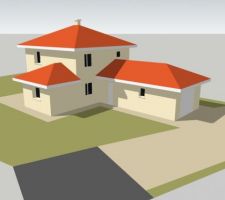 Nouvelle vue 3D, suite aux mises à jour des plans (aile garage plus grande)