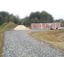 Livraison matériaux pour élévation des murs