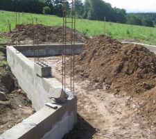 Poteaux coul&eacute;s