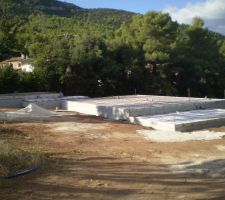 Plancher poutrelles hourdis avant coulage du béton