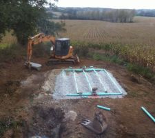 Ensuite recouvert de gravillons...