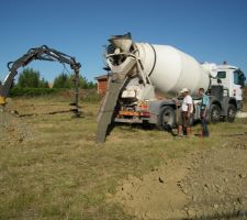 Bétonnage du premier puit