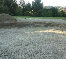 Depuis le bas du terrain